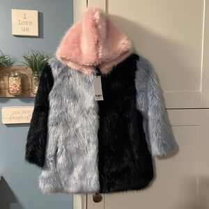 Girls, winter coat, size 8, Bandit Girl, England, faux fur
